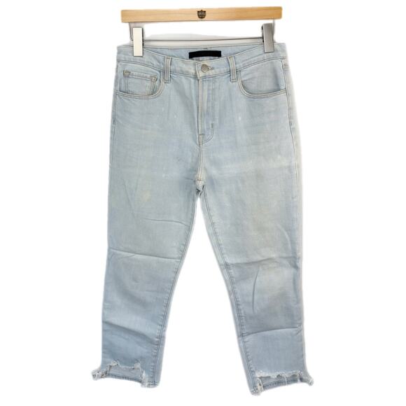 J Brand Ruby High-rise Cropped Cigarette Jeans In Surf Destruct - Women's 29 - Picture 1 of 8